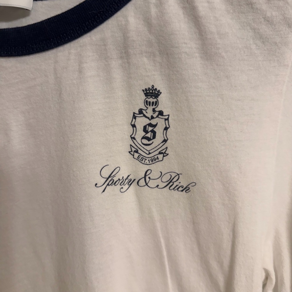 Vendome Ringer Tee - White/Navy - Picture 4 of 7